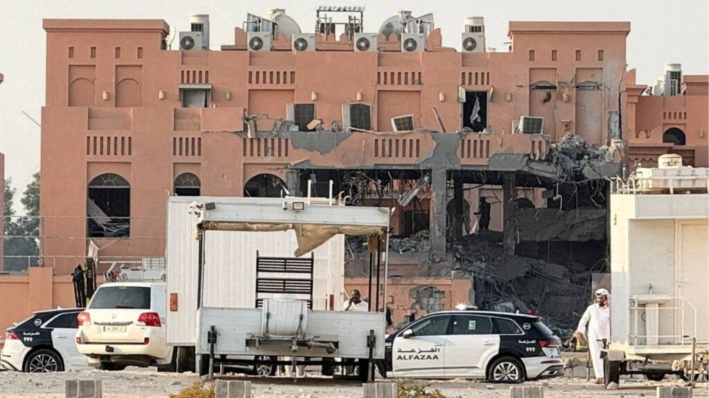 A damaged building, following an Israeli attack on Hamas leaders, according to an Israeli official, in Doha, Qatar, September 9, 2025. (Reuters File)