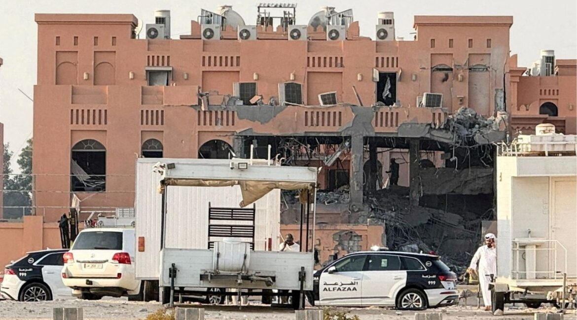 A damaged building, following an Israeli attack on Hamas leaders, according to an Israeli official, in Doha, Qatar, September 9, 2025. (Reuters File)