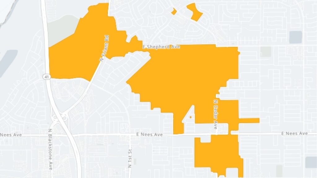 A map of the PG&E outage on Monday Sept. 29, 2025. (PG&E)