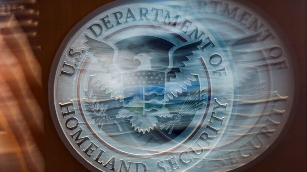 A view shows the U.S. Department of Homeland Security signage in New York City, U.S., July 21, 2025. (Reuters File)
