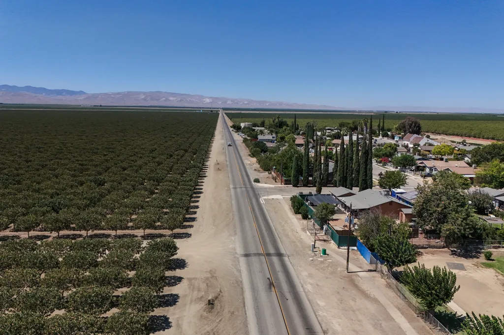 Aerial View of Cantua Creek, California, in western Fresno County
