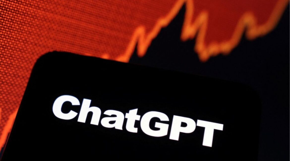 ChatGPT logo and rising stock graph are seen in this illustration taken, February 3, 2023. (Reuters File)