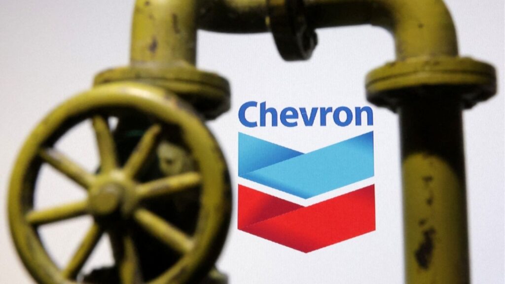Chevron logo is seen in this illustration taken, October 23, 2023. (Reuters File)