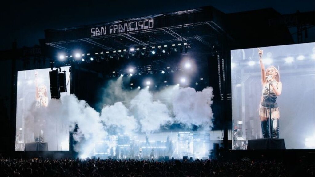 Christina Aguilera performing at Portola on Saturday, Sept. 20, 2025. (Portola Music Festival)