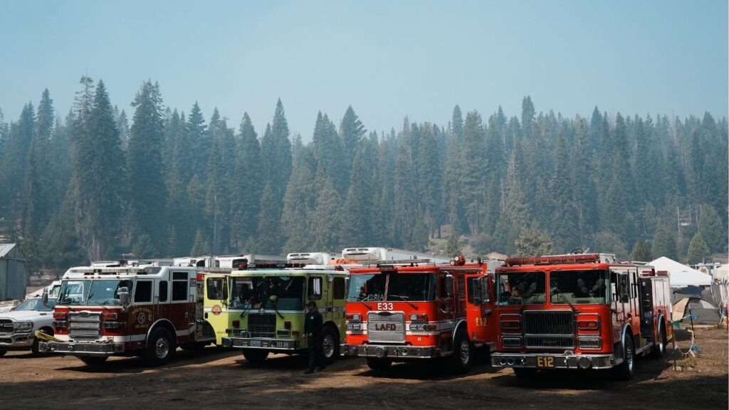 Firefighters made overnight progress on the 56,795-acre Garnet Fire in the Sierra National Forest, now 15% contained, as evacuation orders and warnings remain in effect for multiple Fresno County zones as of Wednesday, Sept. 10, 2025. (U.S. Forest Service)
