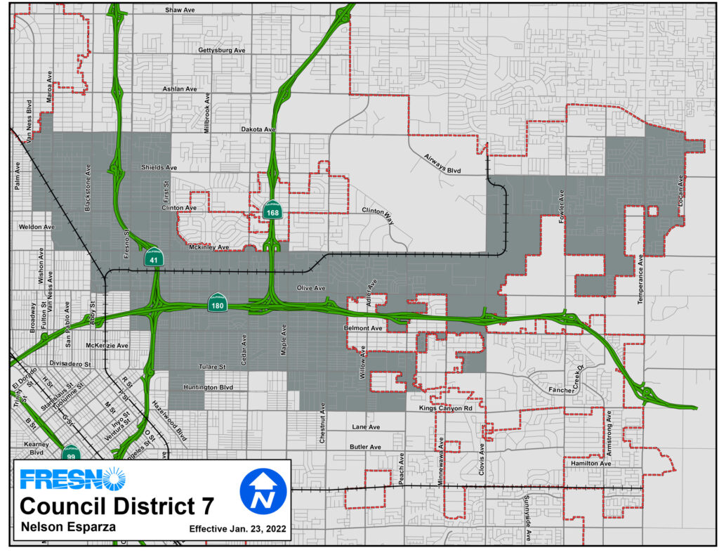 Fresno District 7 Map