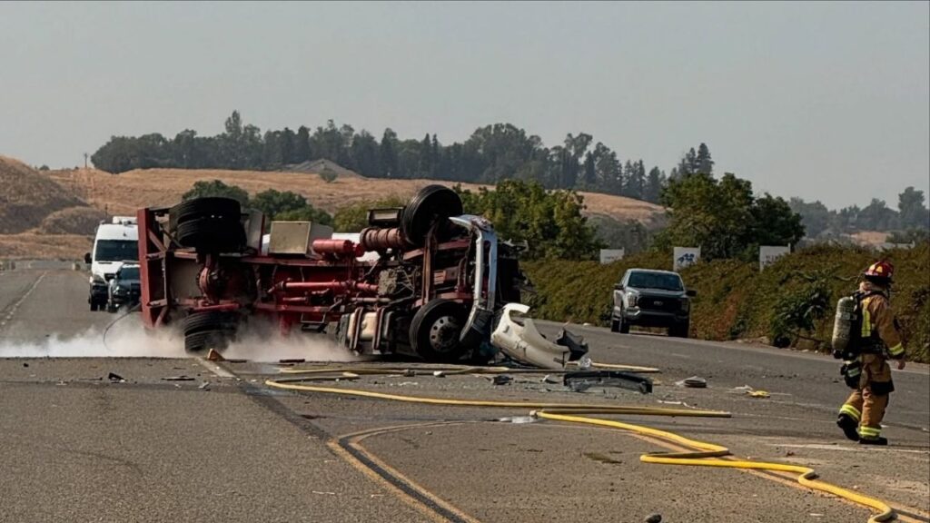 Friant Road is closed near Willow Avenue and Lost Lake while hazmat crews investigate, with no timeline for reopening. (CHP)