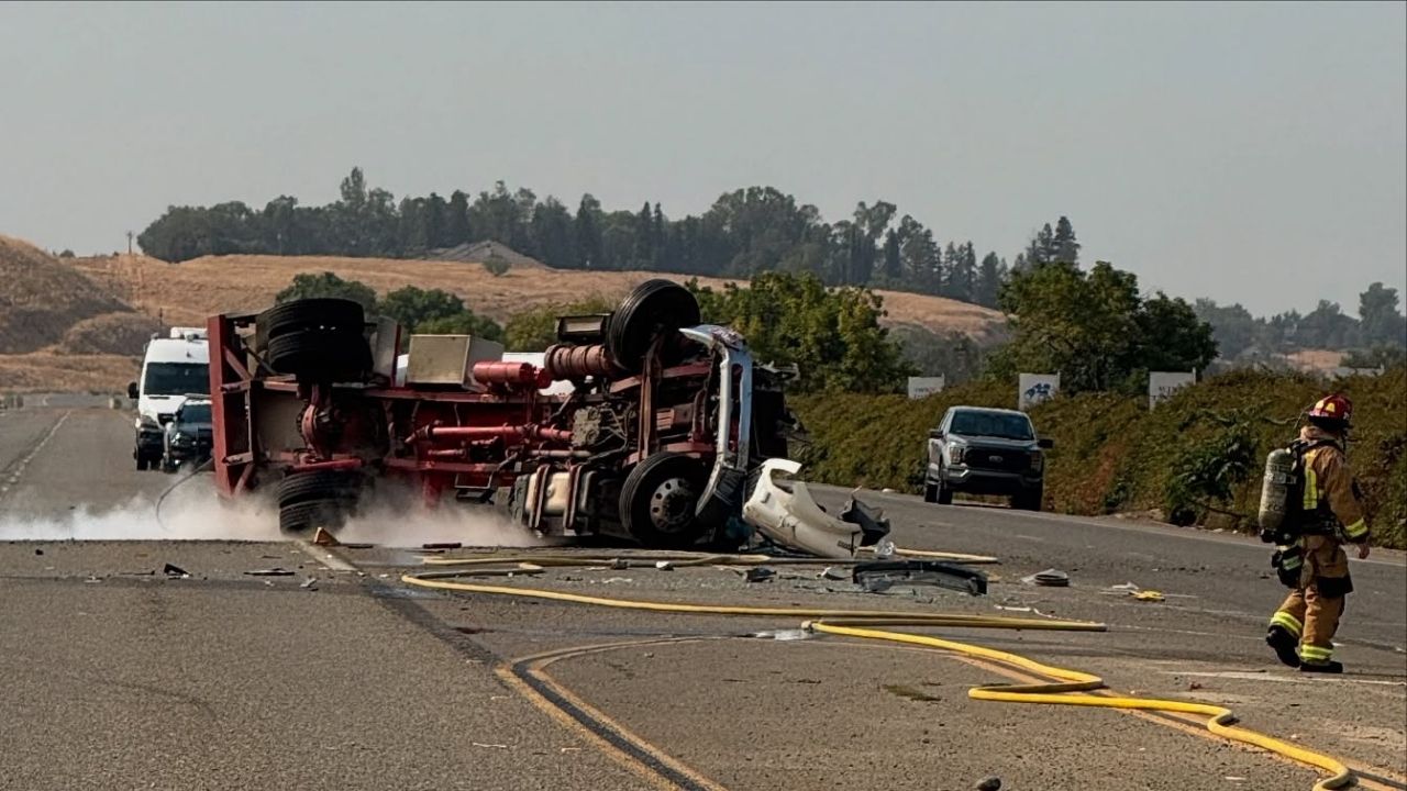 Friant Road is closed near Willow Avenue and Lost Lake while hazmat crews investigate, with no timeline for reopening. (CHP)
