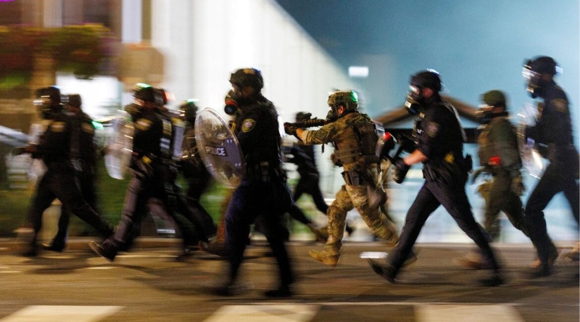 ICE agents charge towards protesters during a protest against the U.S. President Donald Trump administration's immigration policies, outside an ICE detention facility in Portland, Oregon, U.S., September 1, 2025. (Reuters File)