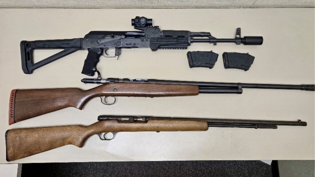 Kern County deputies arrested a 59-year-old Lake Isabella man after finding multiple firearms, narcotics, and drug paraphernalia in his home. (Kern County SO)