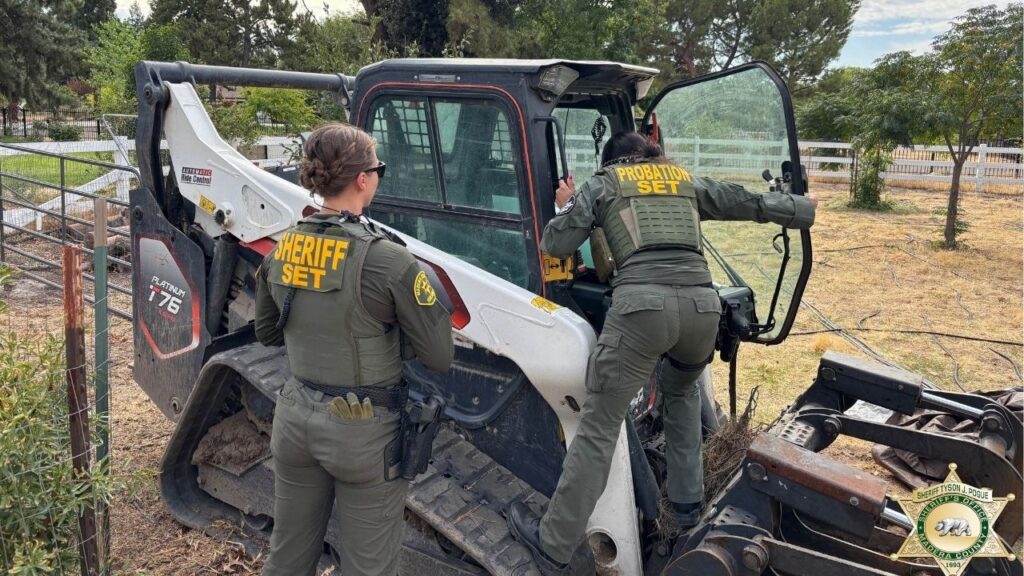 Michael Chujun Wu, 57, of Clovis was arrested after deputies recovered a $130,000 skid steer stolen from Ahwahnee on Tuesday, Sept. 23, 2025, authorities said. (Madera County SO)