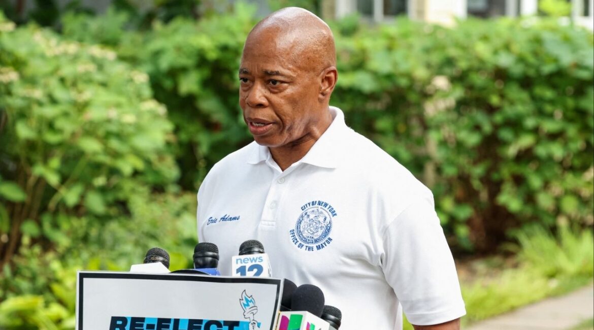 New York City Mayor Eric Adams speaks during a news conference regarding his campaign at Gracie Mansion in New York City, U.S., September 5, 2025. (Reuters/Brendan McDermid)