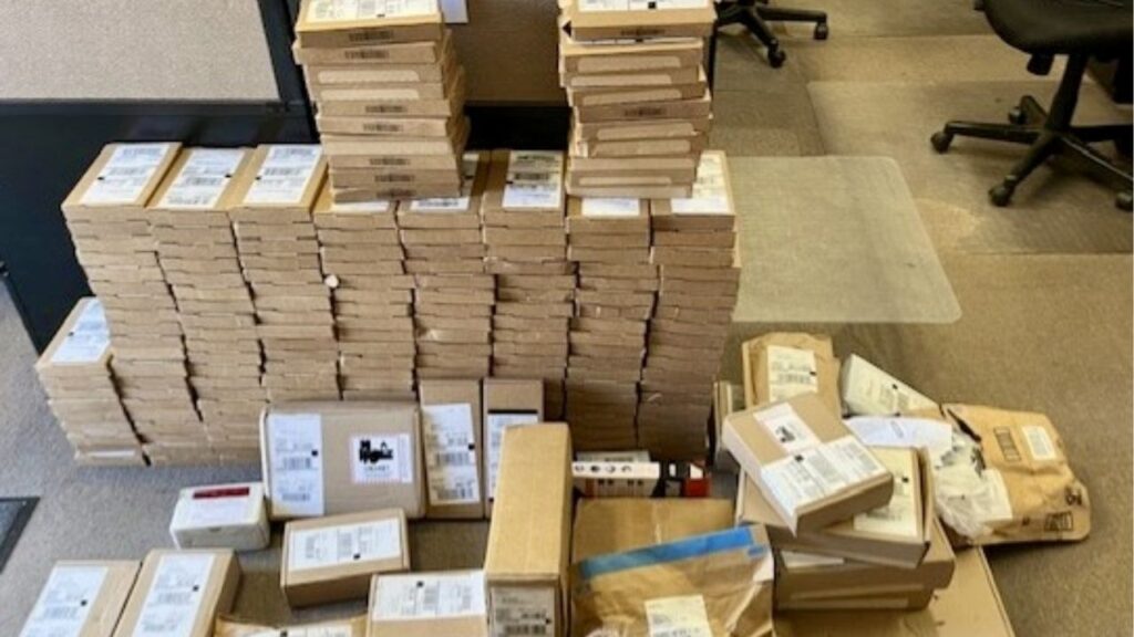 On Wednesday, Sept. 24, 2025, Kern County deputies recovered over $200,000 in stolen electronics in Tehachapi and arrested four Los Angeles-area residents. (Kern County SO)