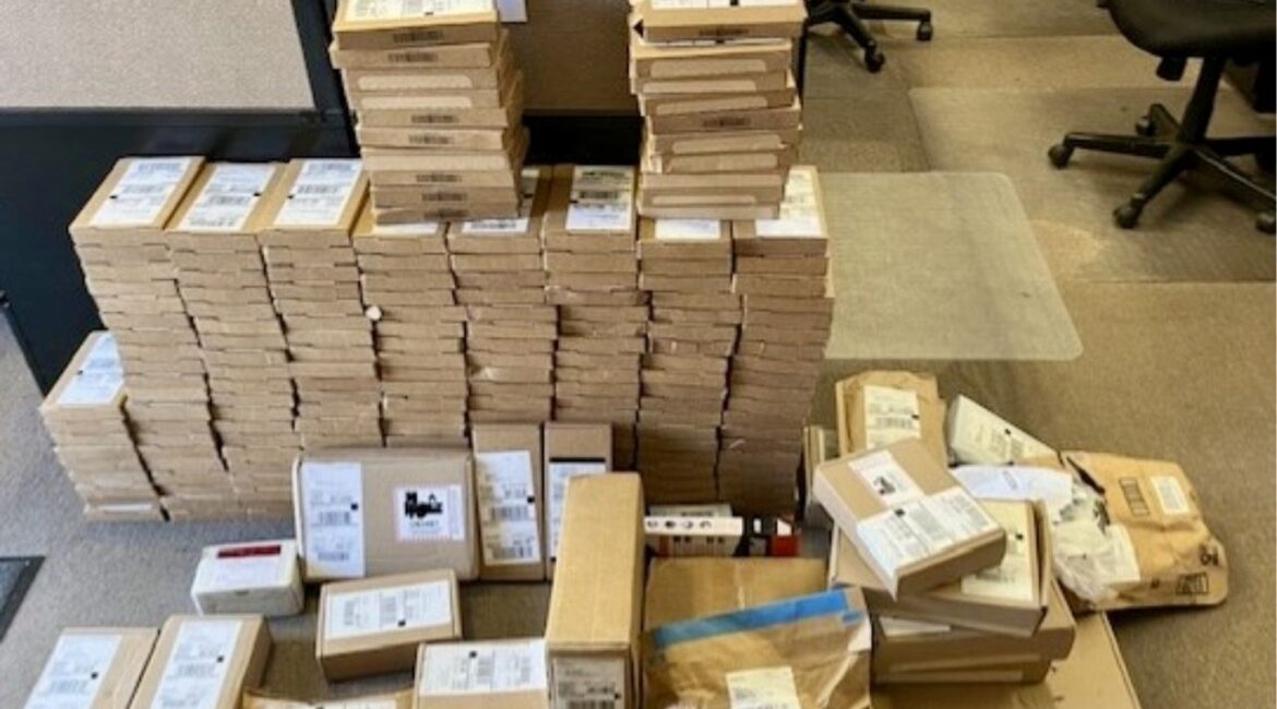On Wednesday, Sept. 24, 2025, Kern County deputies recovered over $200,000 in stolen electronics in Tehachapi and arrested four Los Angeles-area residents. (Kern County SO)