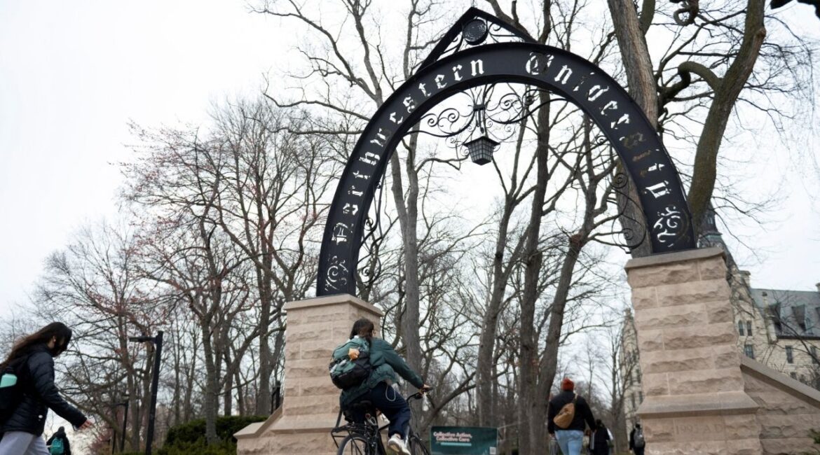 People walk on the campus of Northwestern University, a day after a U.S. official said $790 million in federal funding has been frozen for the University while it investigates the school over civil rights violationsm in Evanston, Illinois U.S. April 9, 2025. (Reuters File)