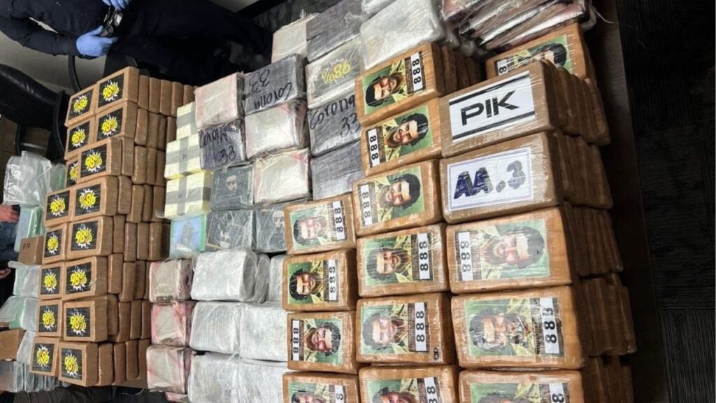 Police seized 1,000 pounds of cocaine from a big rig following a traffic stop in Barstow on Saturday, Sept. 13, 2025. (USA Today Network vis Reuters)