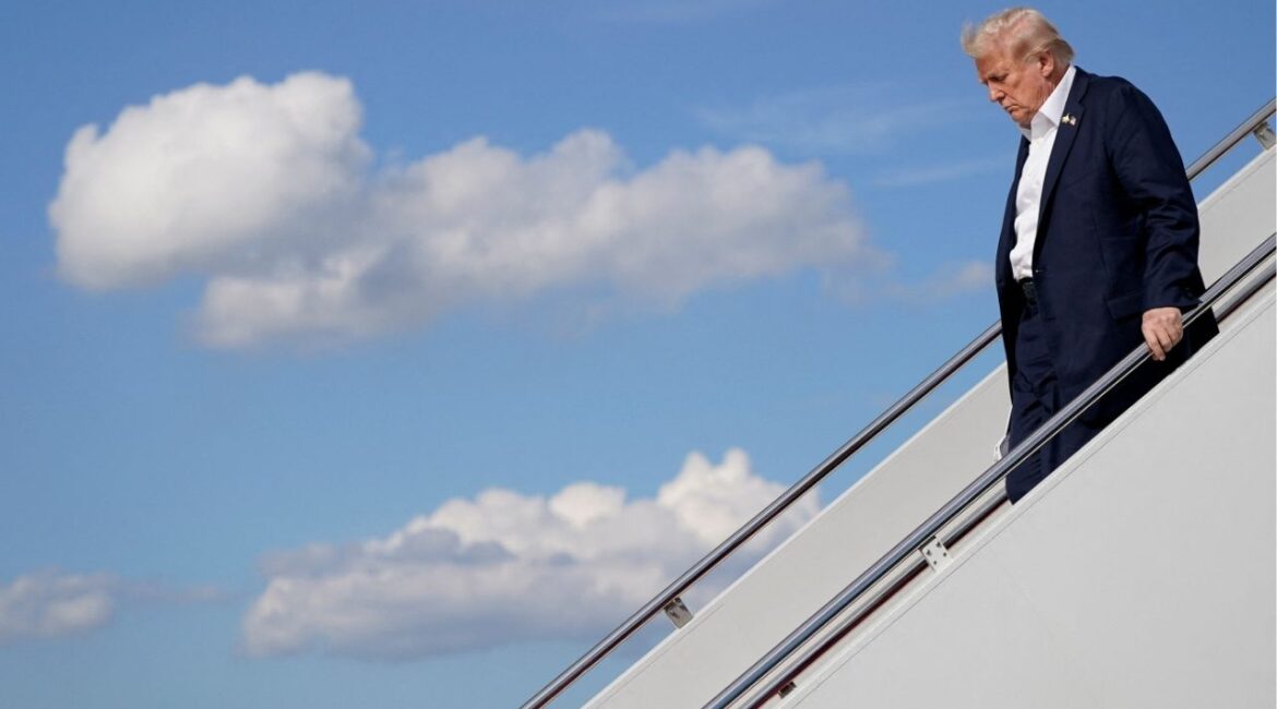 President Donald Trump disembarks Air Force One as he arrives at Joint Base Andrews, Maryland, U.S., September 26, 2025. (Reuters File)