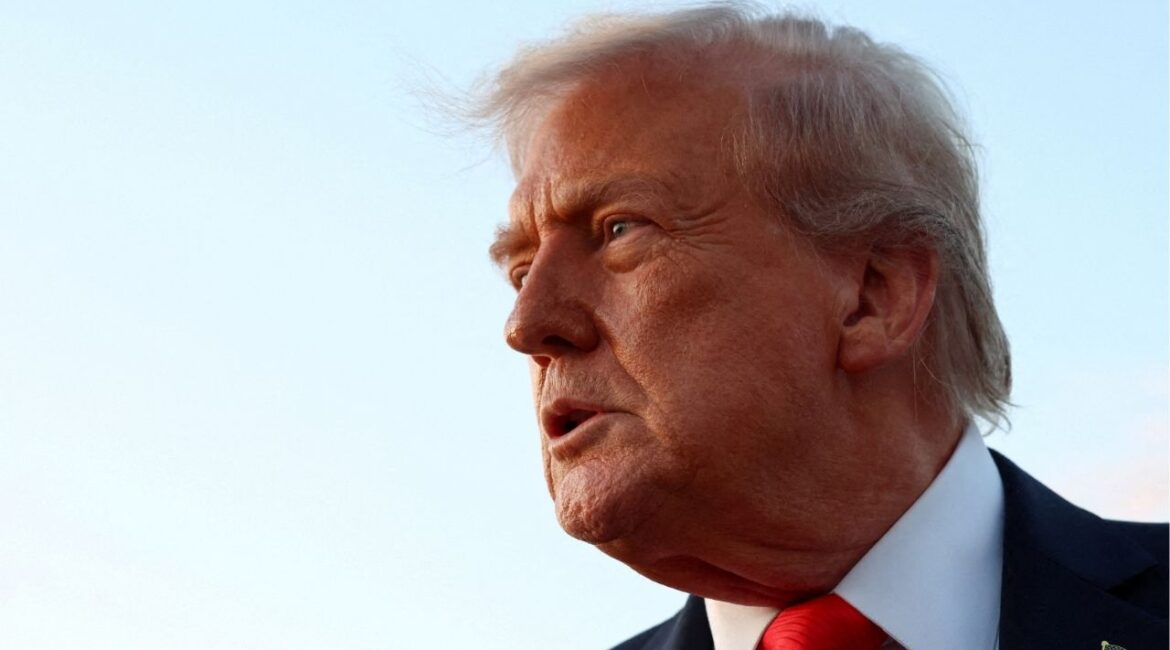 President Donald Trump looks on as he speaks to the press at Joint Base Andrews in Maryland, U.S., September 7, 2025. (Reuters File)