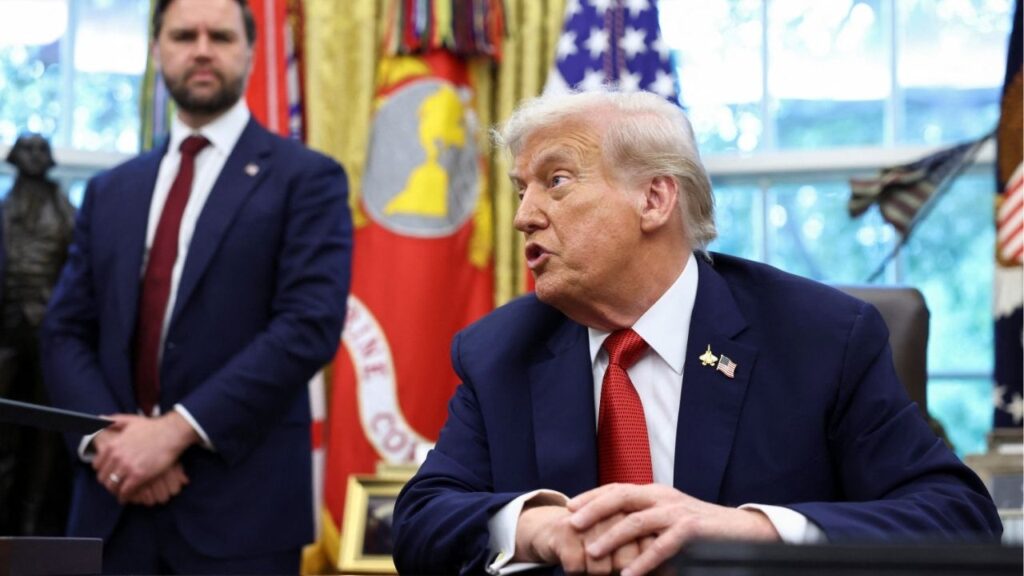 President Donald Trump speaks at the White House in Washington, D.C., U.S., September 25, 2025. (Reuters/Kevin Lamarque)