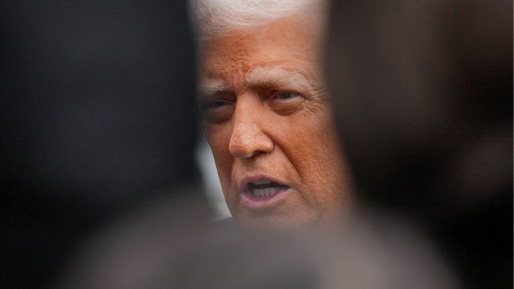 President Donald Trump speaks to the media before departing for a state visit to Britain, at the White House in Washington, D.C., U.S., September 16, 2025. (Reuters File)