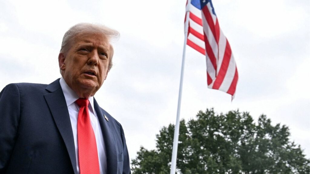 President Donald Trump talks to the press on the South Lawn of the White House, in Washington, U.S., September 7, 2025. (Reuters File)