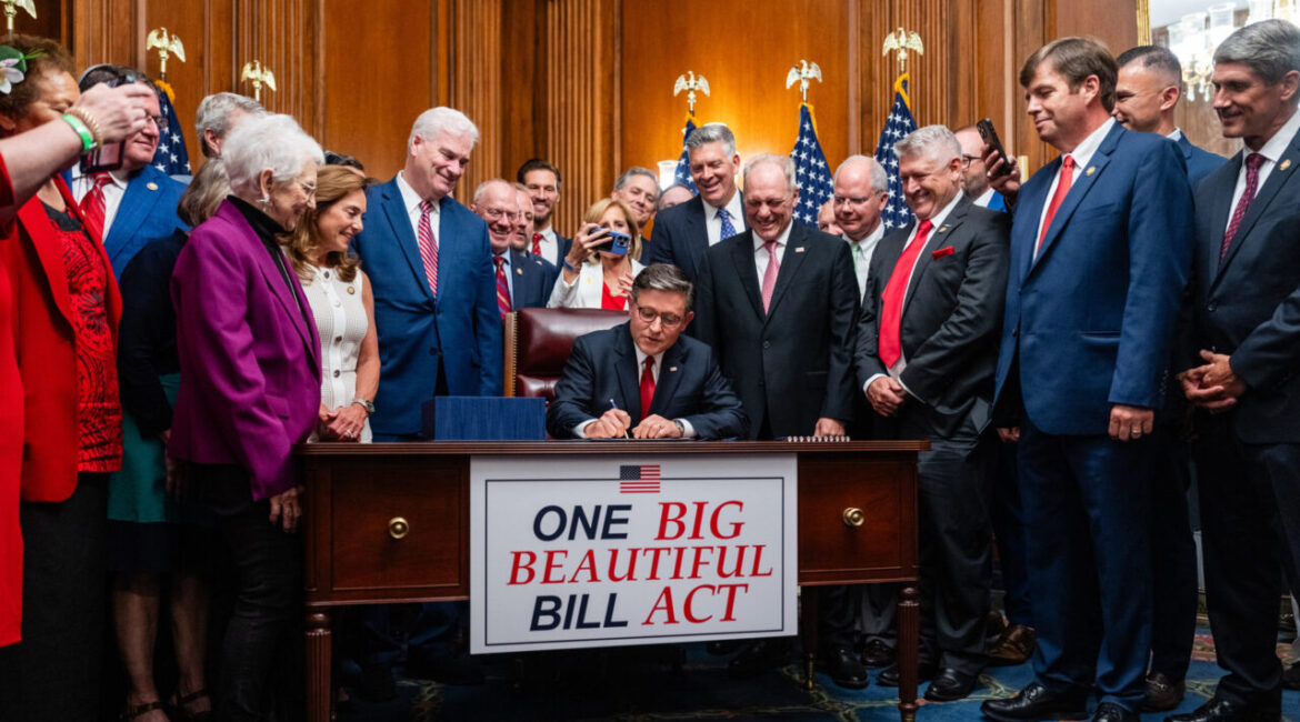 House Speaker Mike Johnson signs the Big Beautiful Bill