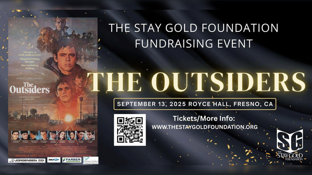 The Outsiders (C. Thomas Howell, Daren Dalton, and Leif Garrett) visiting Fresno for a screening and a meet and greet with Fresno Unified students