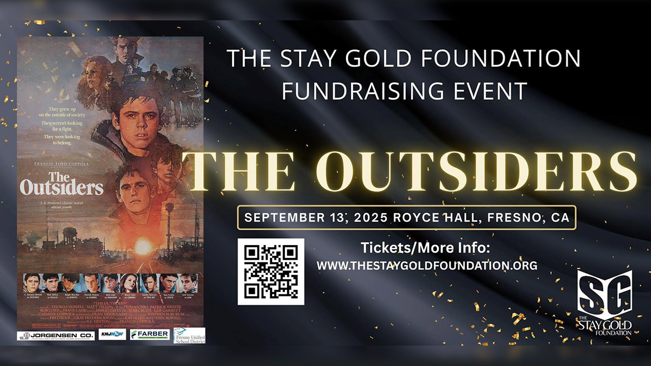 The Outsiders (C. Thomas Howell, Daren Dalton, and Leif Garrett) visiting Fresno for a screening and a meet and greet with Fresno Unified students