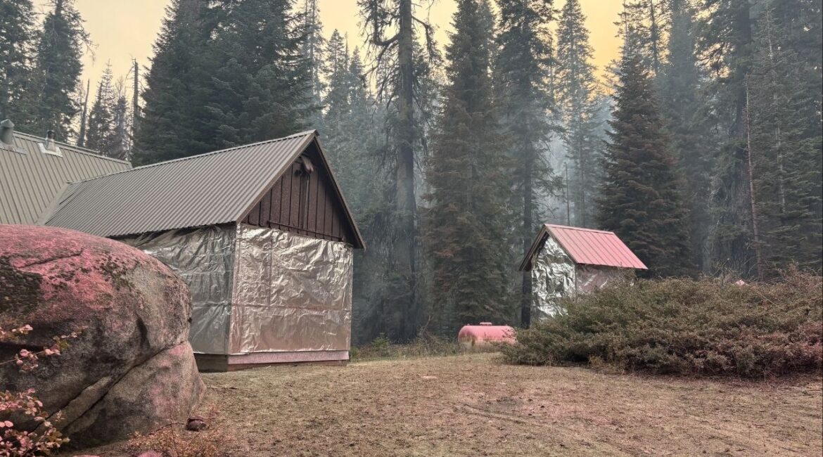 The lightning-sparked Garnet Fire in Fresno County has burned 34,138 acres and remains 14% contained as crews strengthen containment lines. (U.S. Forest Service)