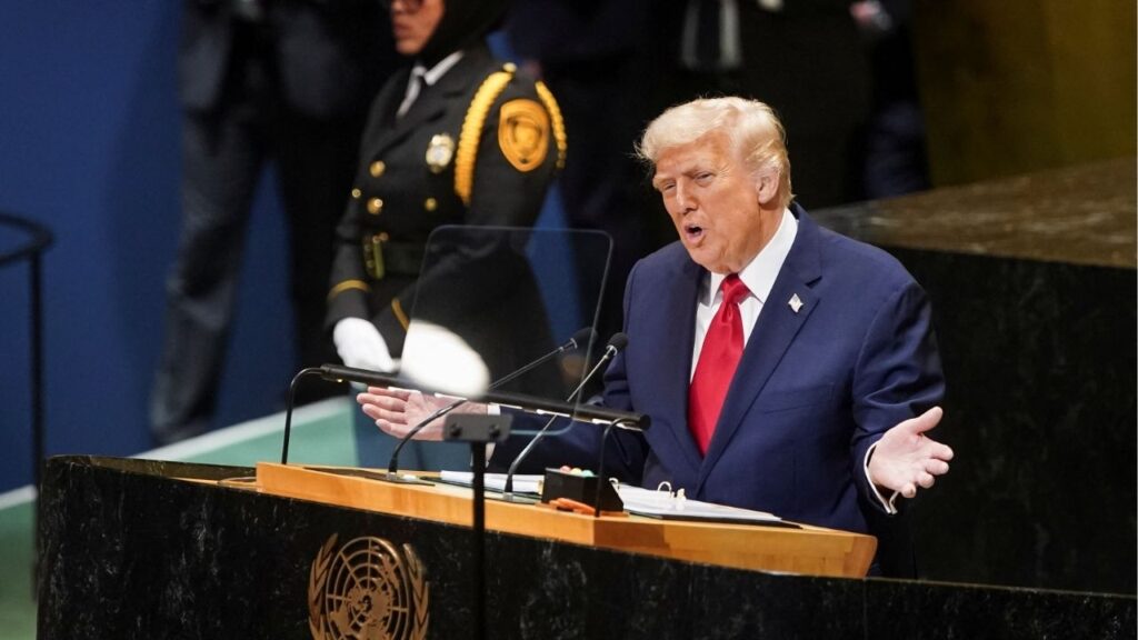 U.S. President Donald Trump's addresses the 80th United Nations General Assembly, in New York City, New York, U.S., September 23, 2025. (Reuters/Al Drago)