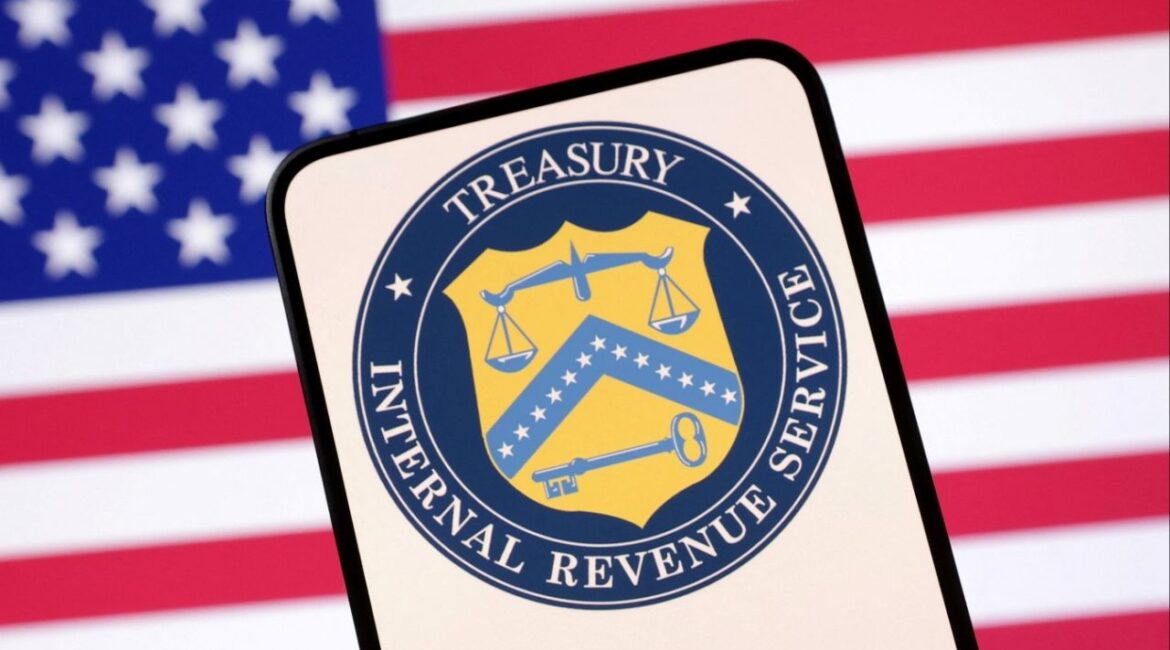 United States Department of the Treasury logo and U.S. flag are seen in this illustration taken April 23, 2025. (Reuters File)