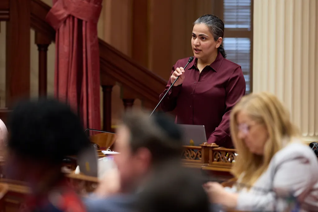 California State Sen. Aisha Wahab Speaks at Capitol 