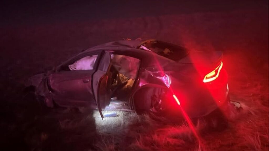 A 29-year-old man was arrested late Sunday, Oct. 5, 2025, after leading Visalia police on a pursuit that ended when he crashed into a ditch near Highway 99, authorities said. (Visalia PD)