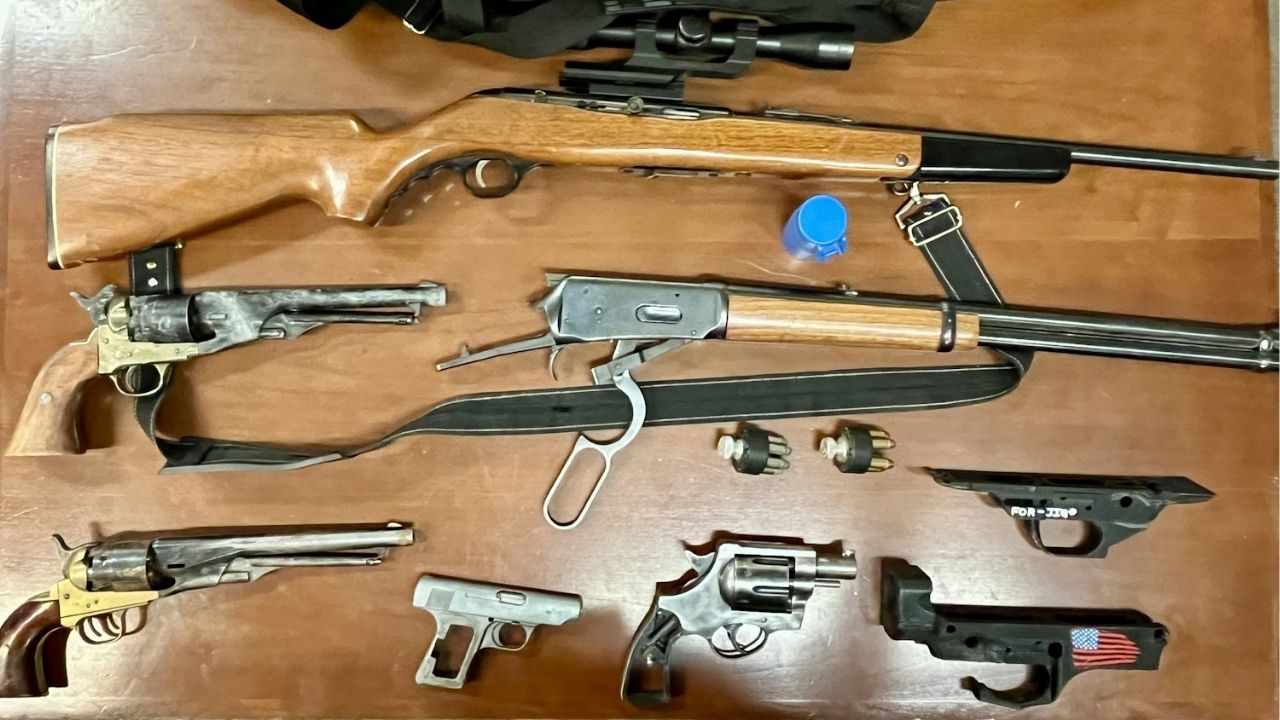 A Bodfish man was arrested after allegedly shooting at a home with two children inside, deputies said. (Kings County SO)