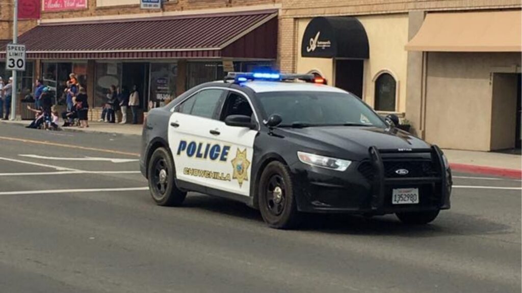 A Chowchilla police officer was killed late Friday, Oct. 3, 2025, in an on-duty traffic collision, authorities said, as investigators work to determine the cause. (Chowchilla PD)