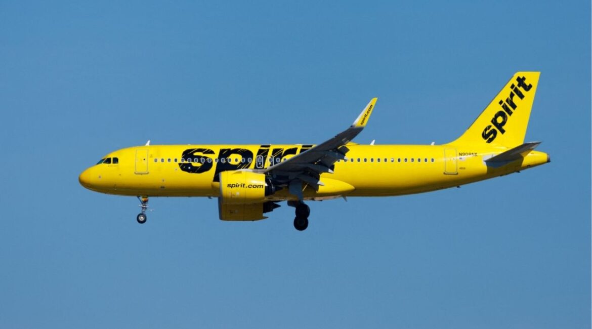 A Spirit commercial airliner prepares to land at San Diego International Airport in San Diego, California, U.S., January 18, 2024. (Reuters/Mike Blake)