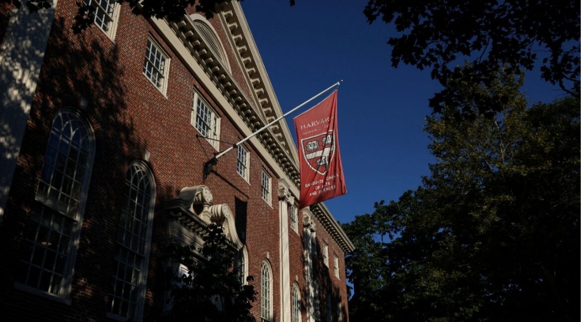 A flag hangs on campus at Harvard University in Cambridge, Massachusetts, U.S., September 4, 2025. (Reuters File)