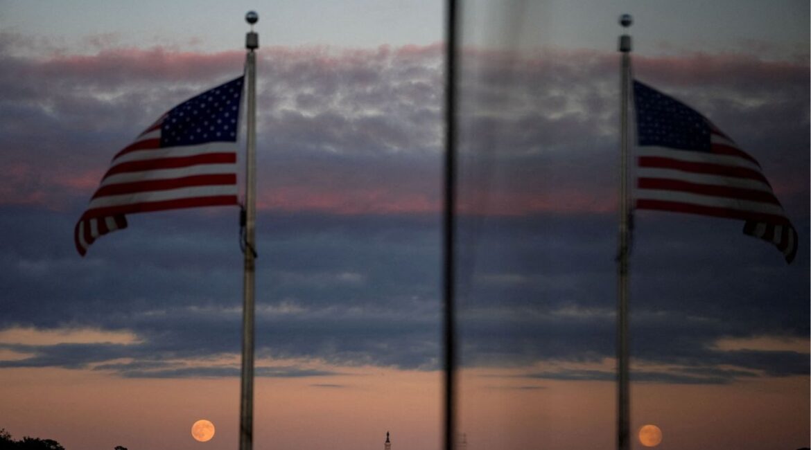 A general view of the dome of the U.S. Capitol from the Washington Monument during the sixth day of a shutdown of the federal government in Washington, D.C., U.S., October 6, 2025. (Reuters/Kent Nishimura)
