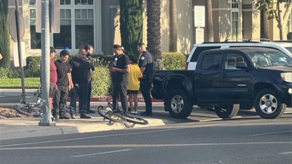 A juvenile was hit by a car on Wednesday, Oct. 1, 2025, after switching lanes. (Special to GV Wire)