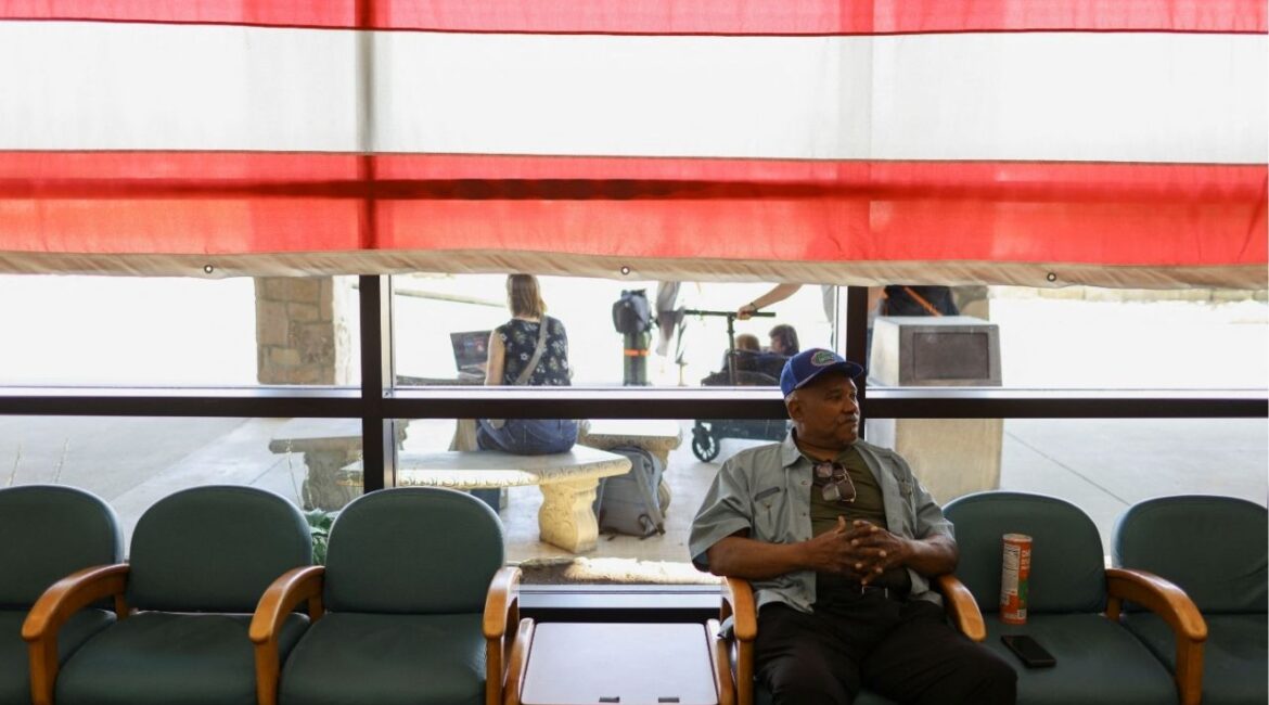 A passenger waits to depart Arnold Palmer Regional Airport in Westmoreland County, Pennsylvania, U.S., September 18, 2025. (Reuters/Quinn Glabicki)