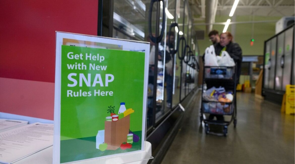 A table with information at the Greater Pittsburgh Community Food Bank in Duquesne, Pa., Oct. 23, 2025. Two Trump administration officials in charge of food aid are leaving their posts amid the government shutdown as the program that funds food stamps is set to lapse. (Jeff Swensen/The New York Times)