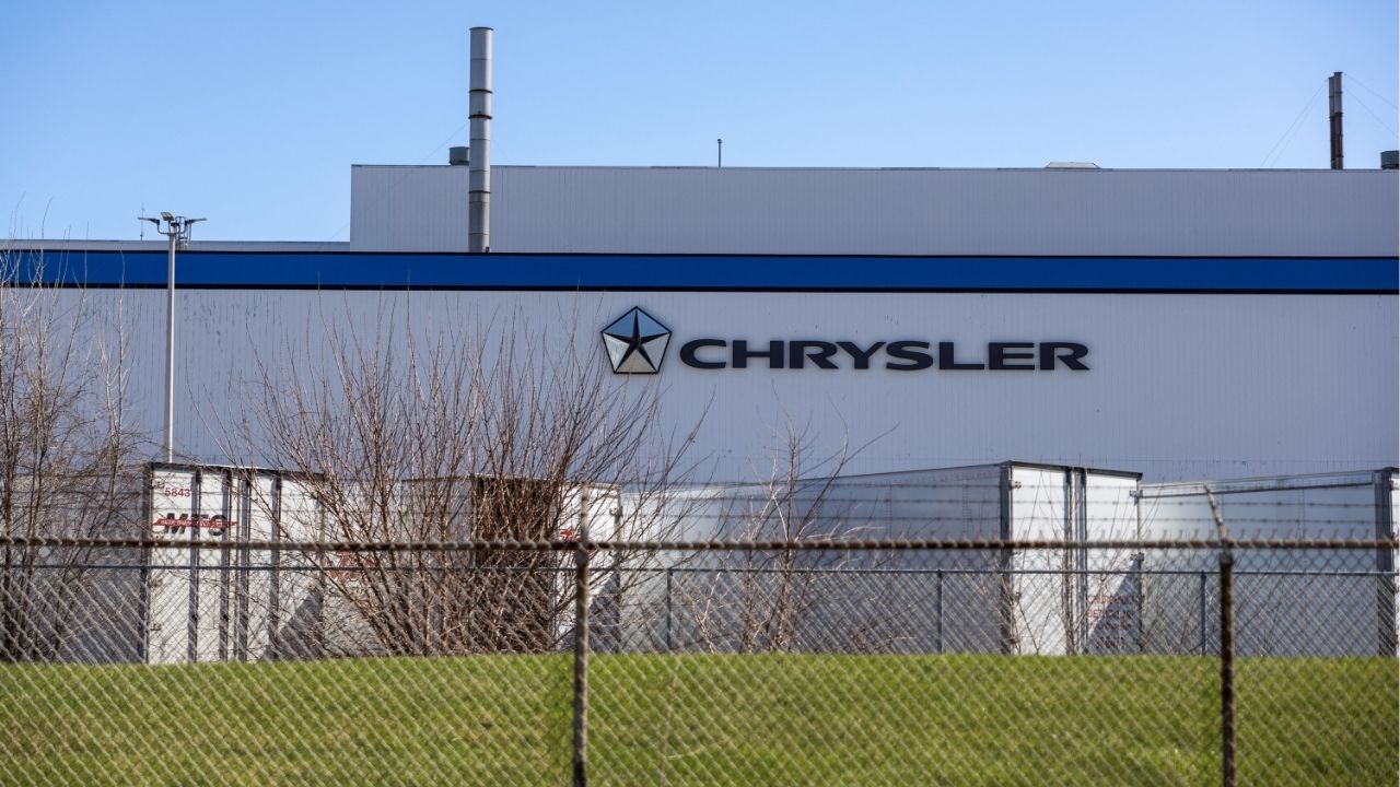 A view shows Stellantis's Chrysler Windsor Assembly facility in Windsor, Ontario, Canada, April 4, 2025. (Reuters/Carlos Osorio)