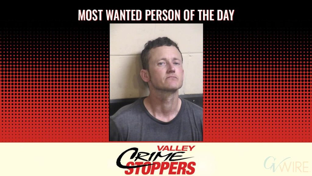 Adam Richard White is Valley Crime Stoppers' Most Wanted Person of the Day for Oct. 15, 2025. (Valley Crimes Stoppers)