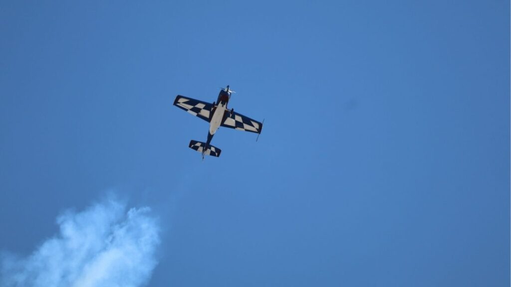 Aerial acrobatics enthrall spectators at the 43rd annual California International Airshow Sunday, September 29, 2024, in Salinas, California (USA Today Network via Reuters)