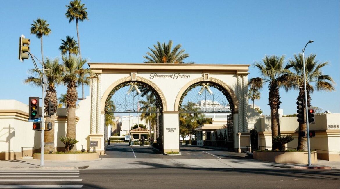 An entrance to Paramount Pictures in the Hollywood neighborhood of Los Angeles on Dec. 20, 2024. Paramount employees, who have been subjected to near-annual corporate reorganizations, have been bracing for layoffs for months. (Stella Kalinina/The New York Times)