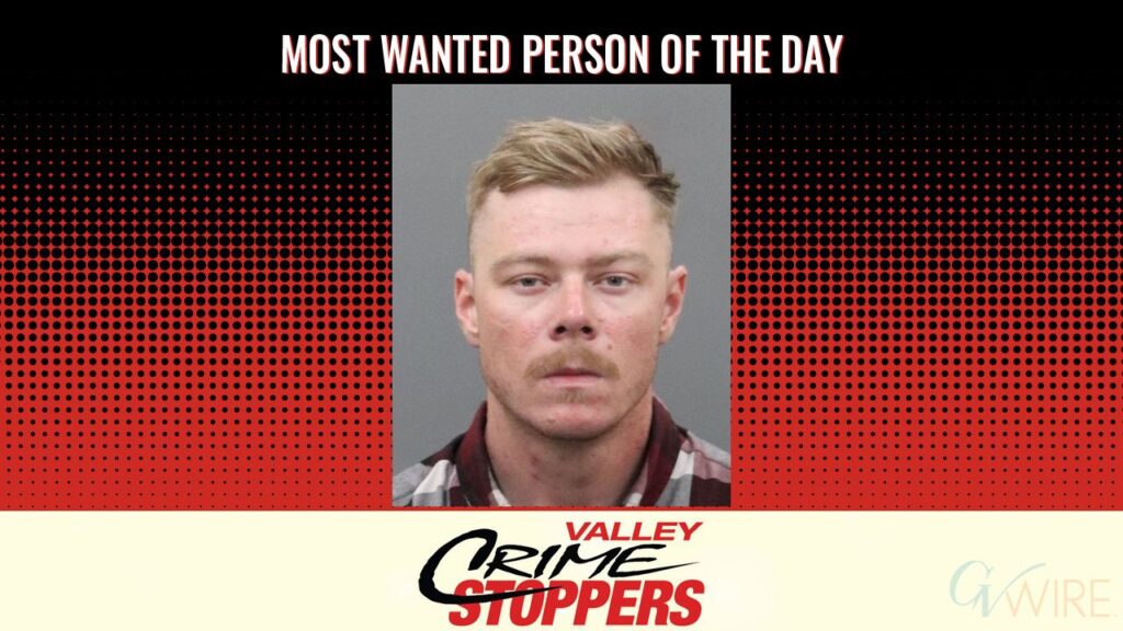 Brandon Lee Maas is Valley Crime Stoppers' Most Wanted Person of the Day for Oct. 17, 2025. (Valley Crimes Stoppers)