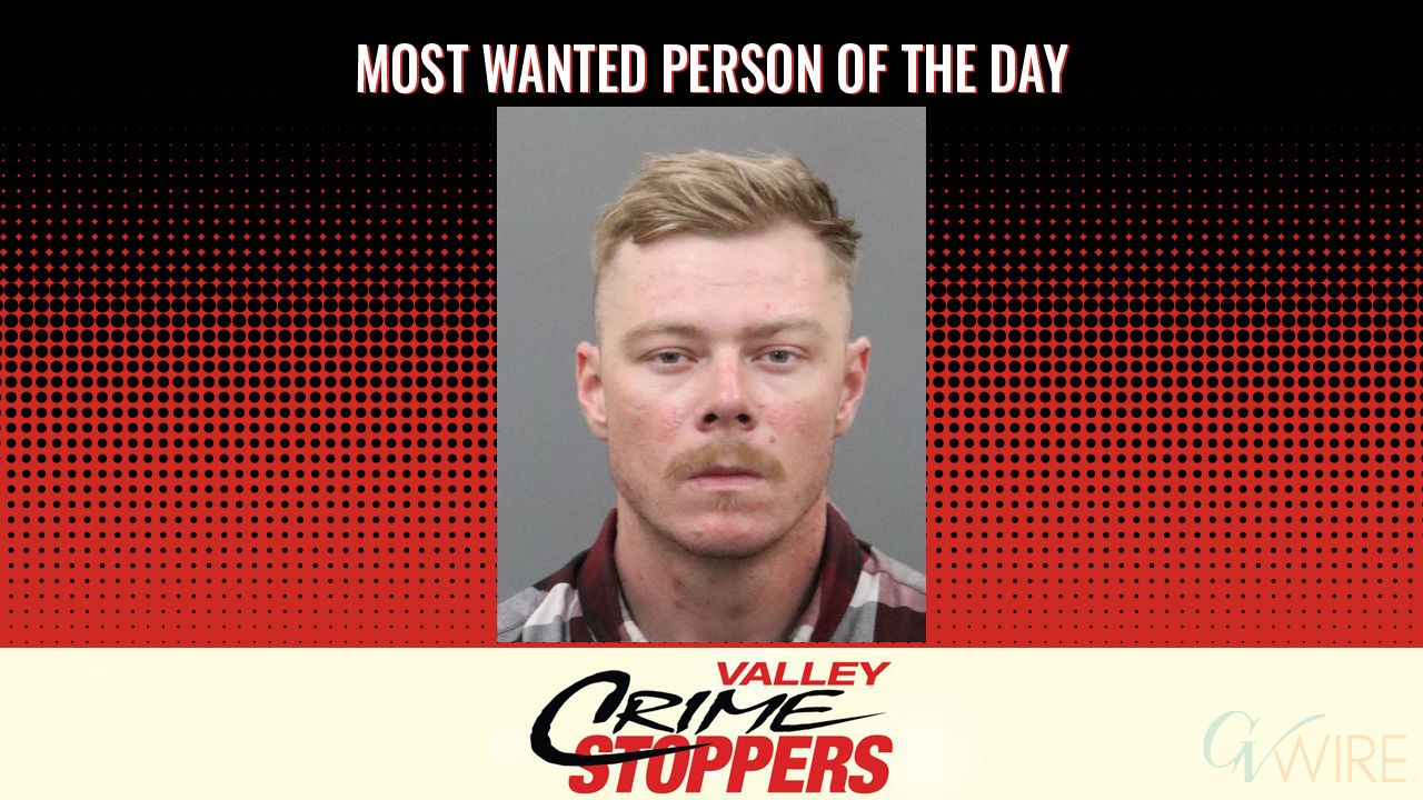 Brandon Lee Maas is Valley Crime Stoppers' Most Wanted Person of the Day for Oct. 17, 2025. (Valley Crimes Stoppers)