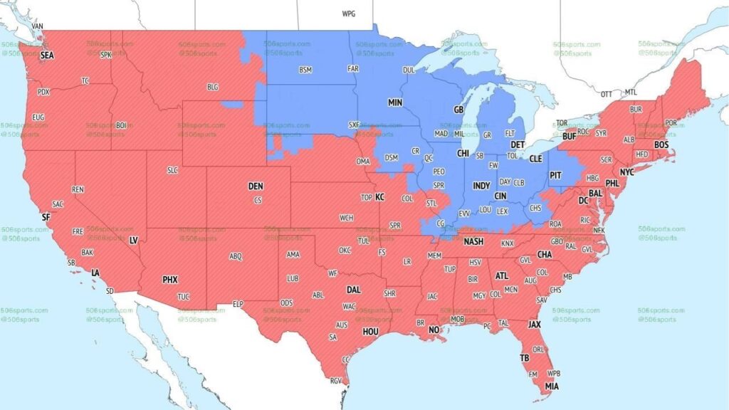 Chargers vs. Commanders TV map (USA Today Network via Reuters)