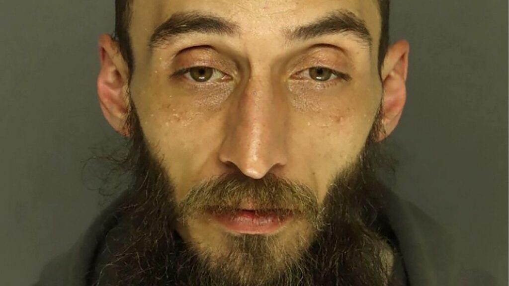 Cody Balmer appears in a booking photograph after his arrest on suspicion of an attack on Pennsylvania Governor Shapiro's official residence, in Harrisburg, Pennsylvania, U.S. April 14, 2025. Dauphin County District Attorney/Handout via REUTERS.