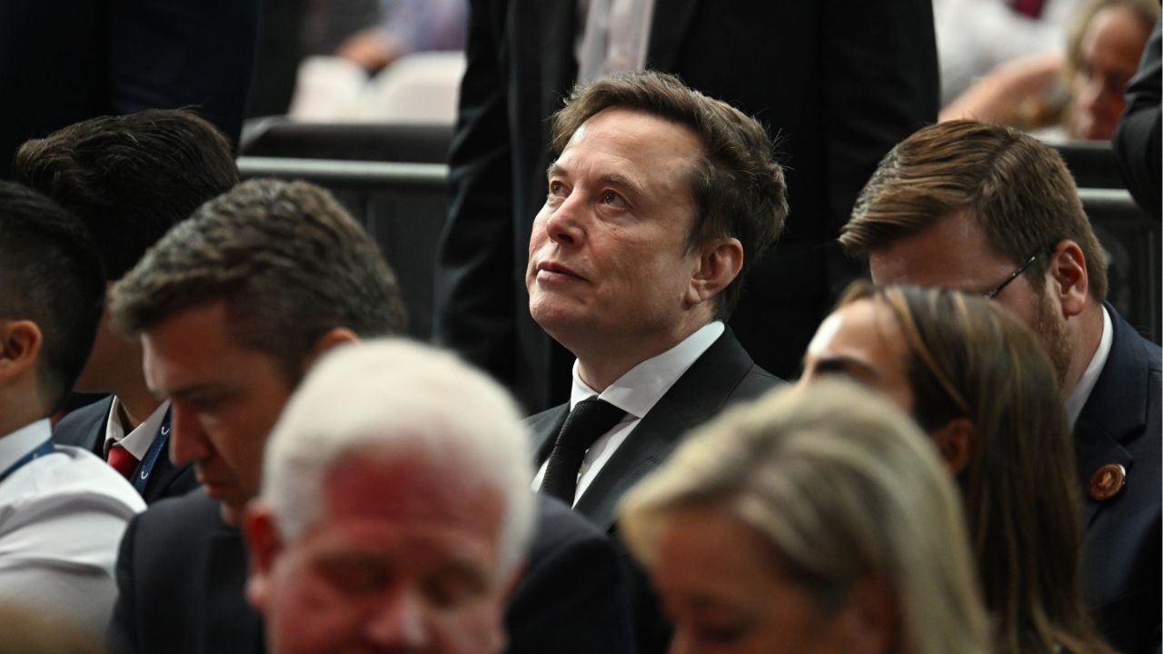 Elon Musk attends the memorial service for Charlie Kirk at State Farm Stadium in Glendale, Ariz., Sept. 21, 2025. Musk on Monday, Oct. 27, 2025, unveiled his own version of Wikipedia, the crowdsourced online encyclopedia, with entries edited by xAI, his artificial intelligence company. The new project, Grokipedia, would “purge out the propaganda” flooding Wikipedia, Musk claimed in a post on his social media site, X. (Kenny Holston/The New York Times)